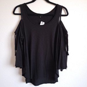 New Women's Express black top with shoulder cutouts